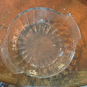 Anchor Hocking Vintage Clear Glass 2 Quart Casserole with Handles
